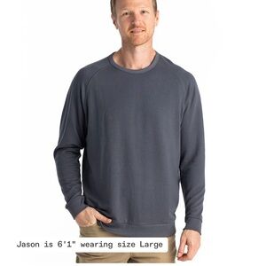Free Fly Bamboo Lightweight Fleece Crew Pullover L